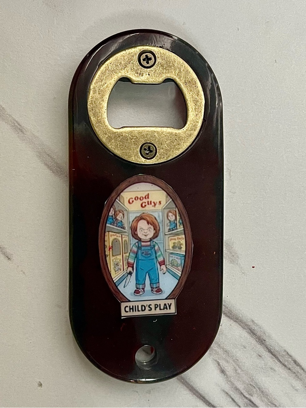 Chucky Child’s Play Good Guys Resin Bottle Opener Handmade Barware